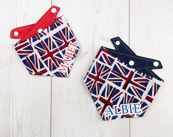 Personalised Union Jack Dog Bandana / union jack dog bandana