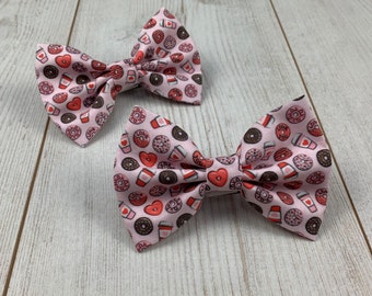 Cute Pink Donuts Dog Bow Tie