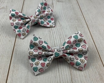 Fun Love Hearts Dog Bow Tie