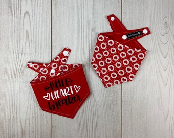 Double sided ‘Little Heart Breaker’ Valentines Dog Bandana