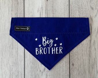 Big Brother Dog Bandana / Over the Collar Bandana / Royal Blue Bandana