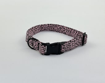 Pink Leopard Print Dog Collar