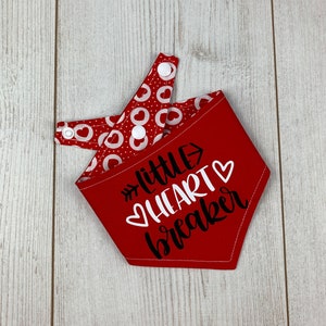 Double sided Little Heart Breaker Valentines Dog Bandana image 7