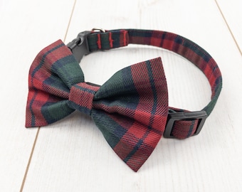 Stunning red and green Tartan Dog Collar