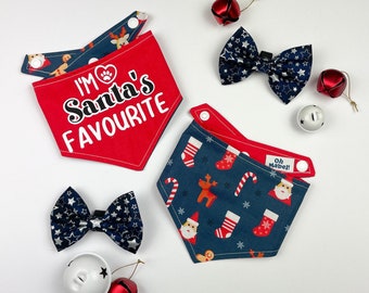 Personalised Santa’s Favourite Christmas Dog Bandana