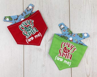 Christmas Dog Bandana with cookies for Santa (and me) print