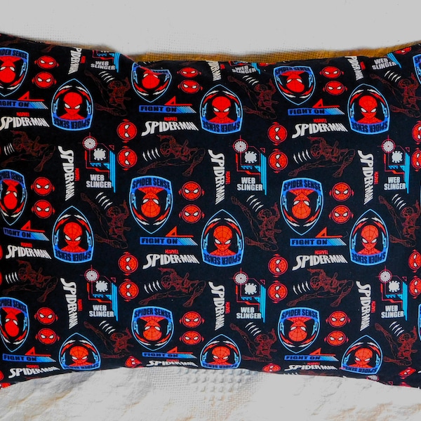 Spiderman Travel Pillowcase - 12"W X 16"L - SMALL PILLOWCASE - Envelope Pillowcase