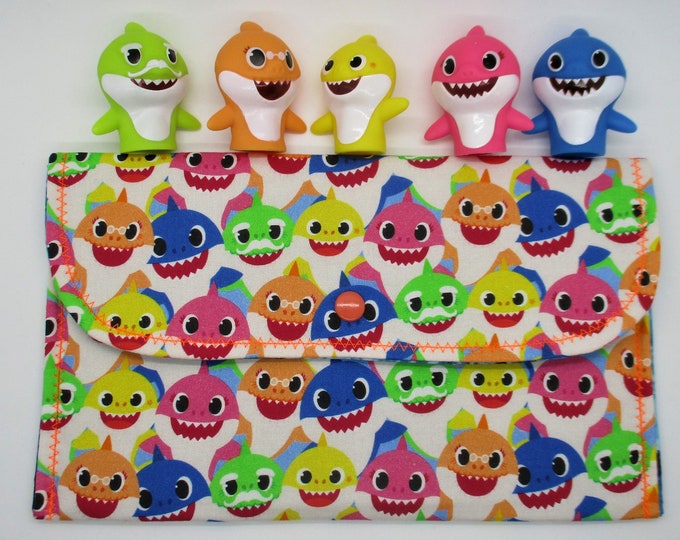 Baby Shark Play Pouch 5 Baby Shark Finger Puppets Toys Etsy