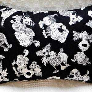 Doodle Dogs Travel Pillowcase - 12&quot;W X 16&quot;L - SMALL PILLOWCASE - Envelope Pillowcase
