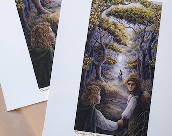 Lord of the Rings Art Print, Frodo Sam & Gollum, Two Towers Art, LOTR Watercolor, Tolkien Illustration, Middle-earth, Fantasy Art