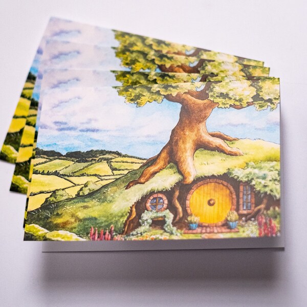 Cartes Hobbit Hole 3,5 x 5 pouces, papeterie de la Terre du Milieu, Le Seigneur des anneaux, Le Hobbit, cartes pour notes ringard inspirées de Tolkien