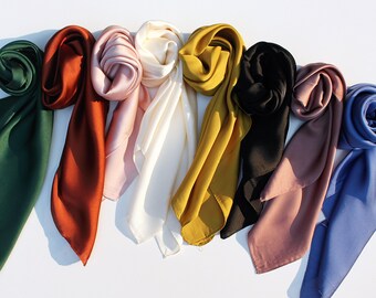 long satin scarf