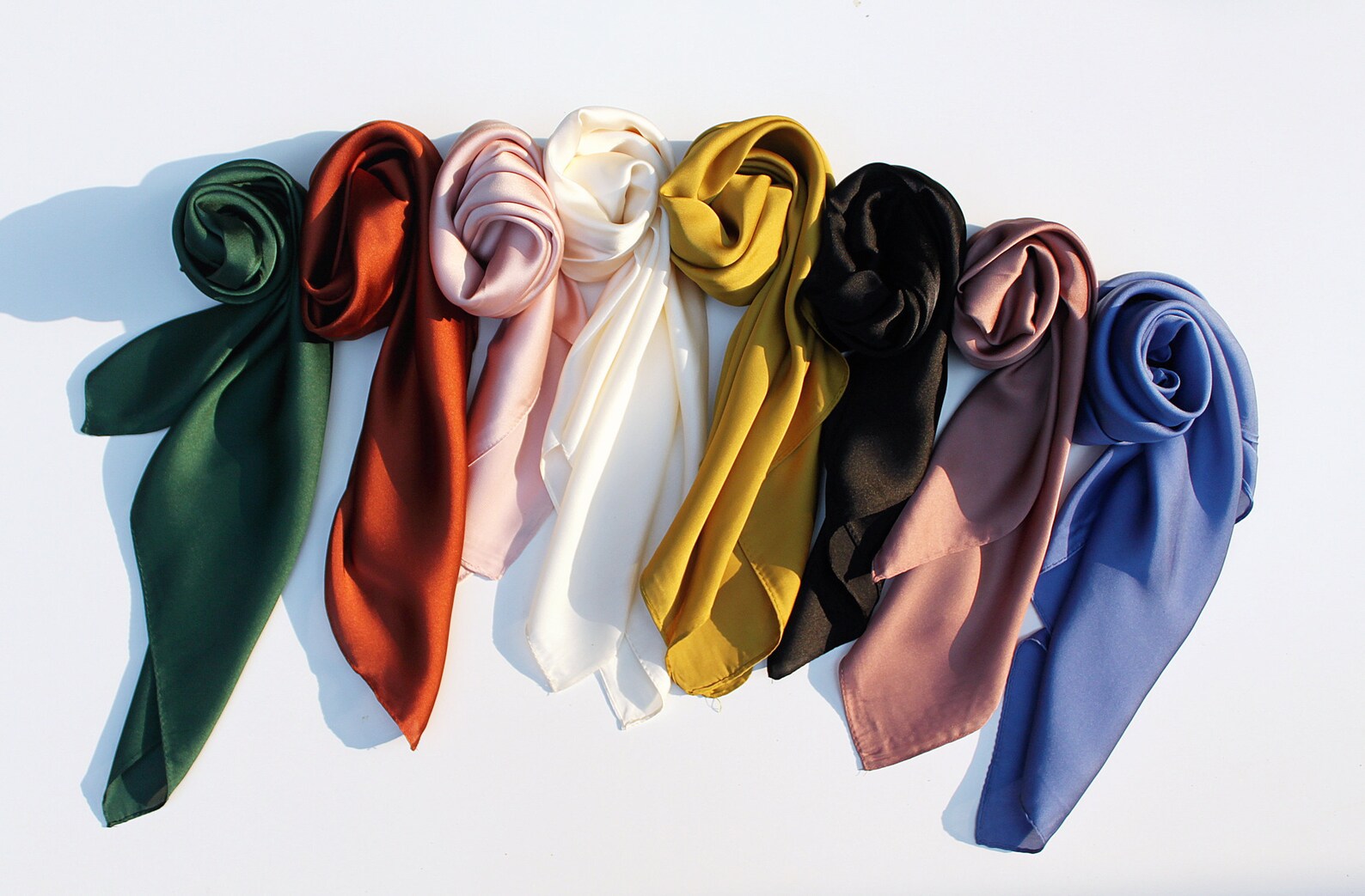 Satin Hair Scarf/silky Square Neck Scarf/bag Scarf/bohemian Etsy