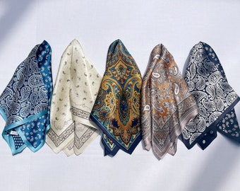 100% Silk Scarf/Silk Hair Scarf/Silk Headscarf/Silk Bandana/Silk Neckercheif/Braid Scarf/Silk Neck Scarf