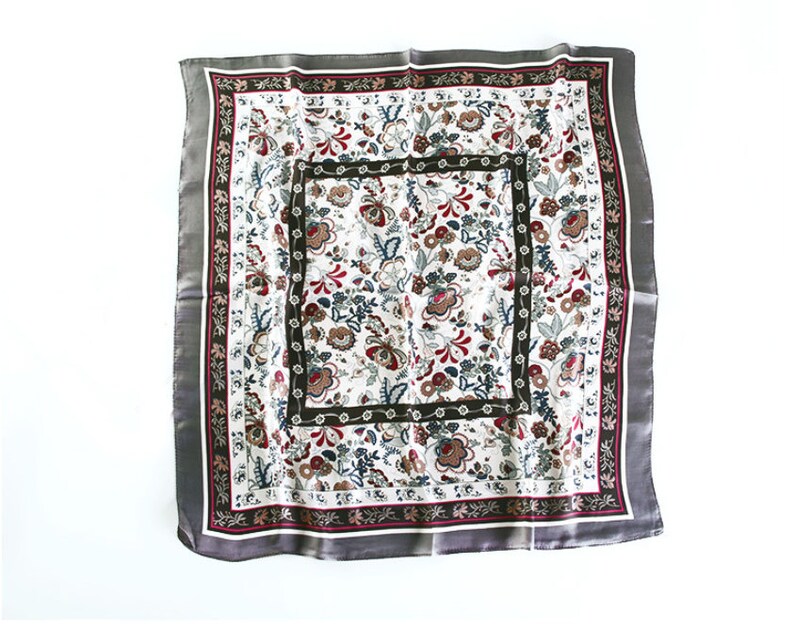 Silky Hair Scarf/Square Neck Scarf/Bag Scarf/Bohemian Head Etsy