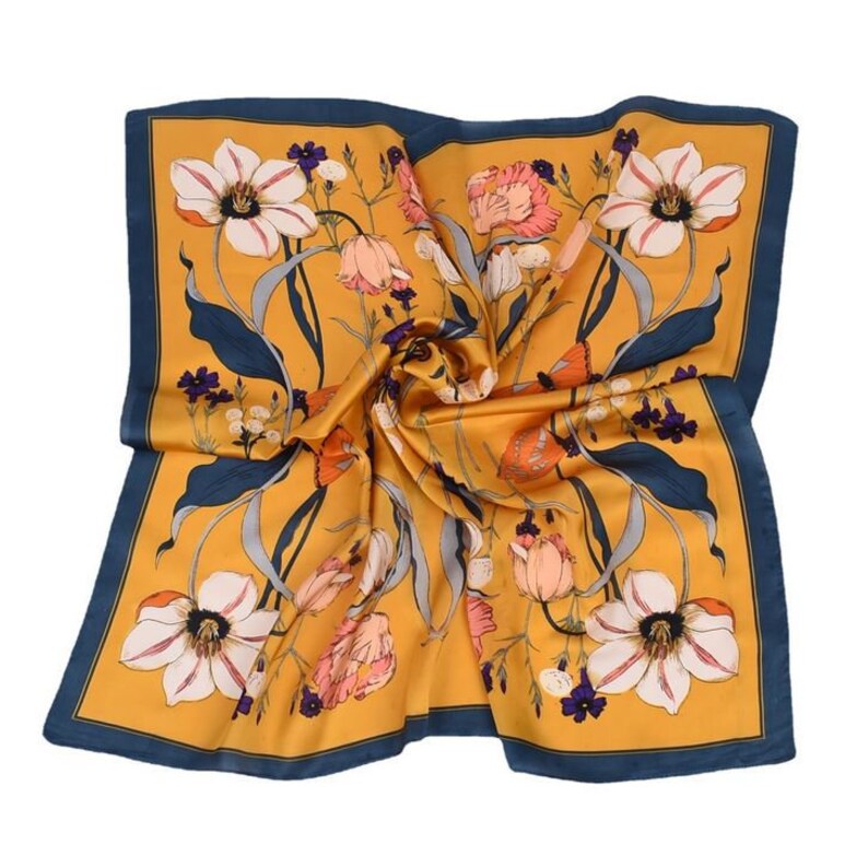 Silky Hair Scarf/square Neck Scarf/bag Scarf/bohemian Head Etsy