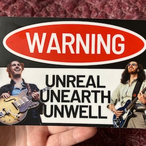 Hozier WARNING Unreal Unearth Unwell Bumper Sticker Car Decal Funny