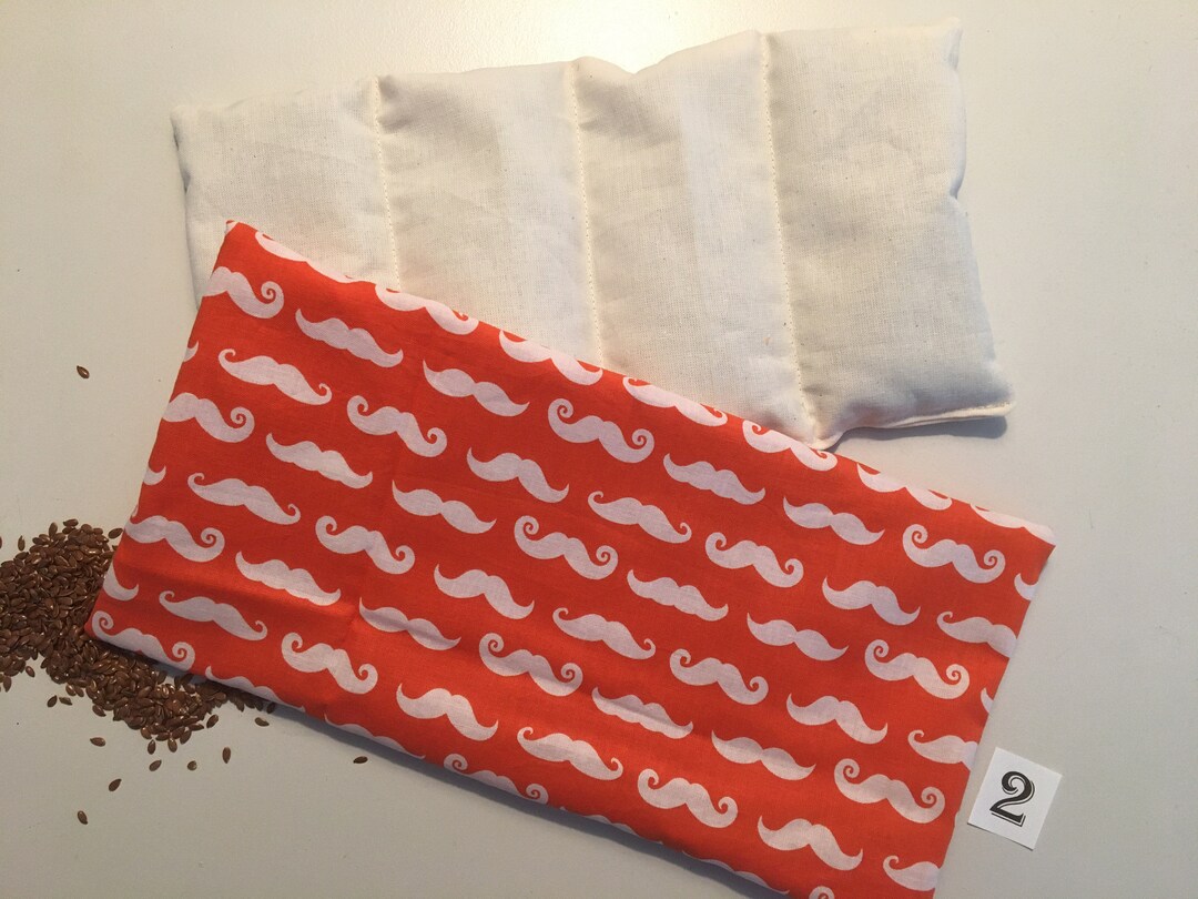 Dry Hot Water Bottle With Organic Flax Seeds and Lavender, Removable