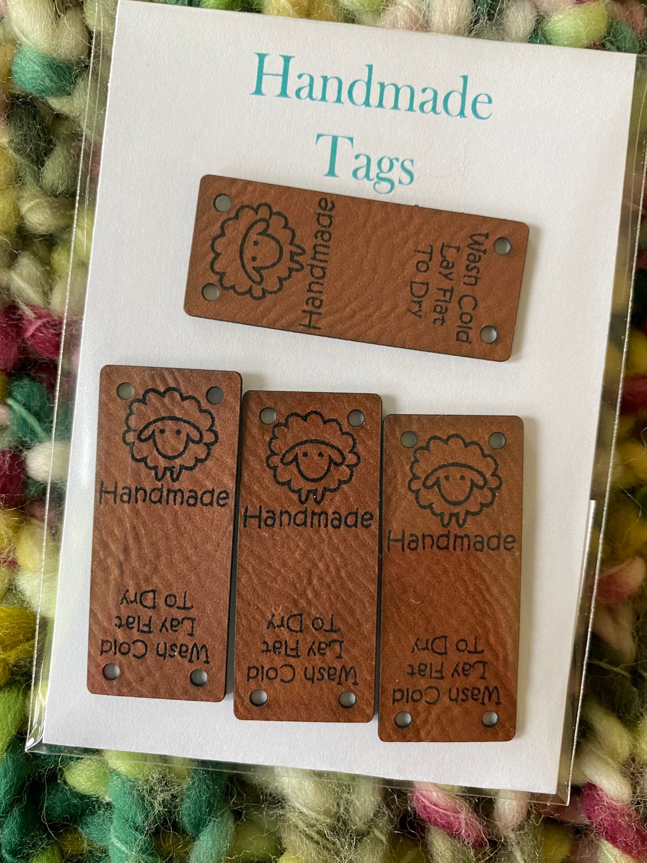 Handmade Tags Wood Handmade Tags Wood Knitting Tags | Etsy