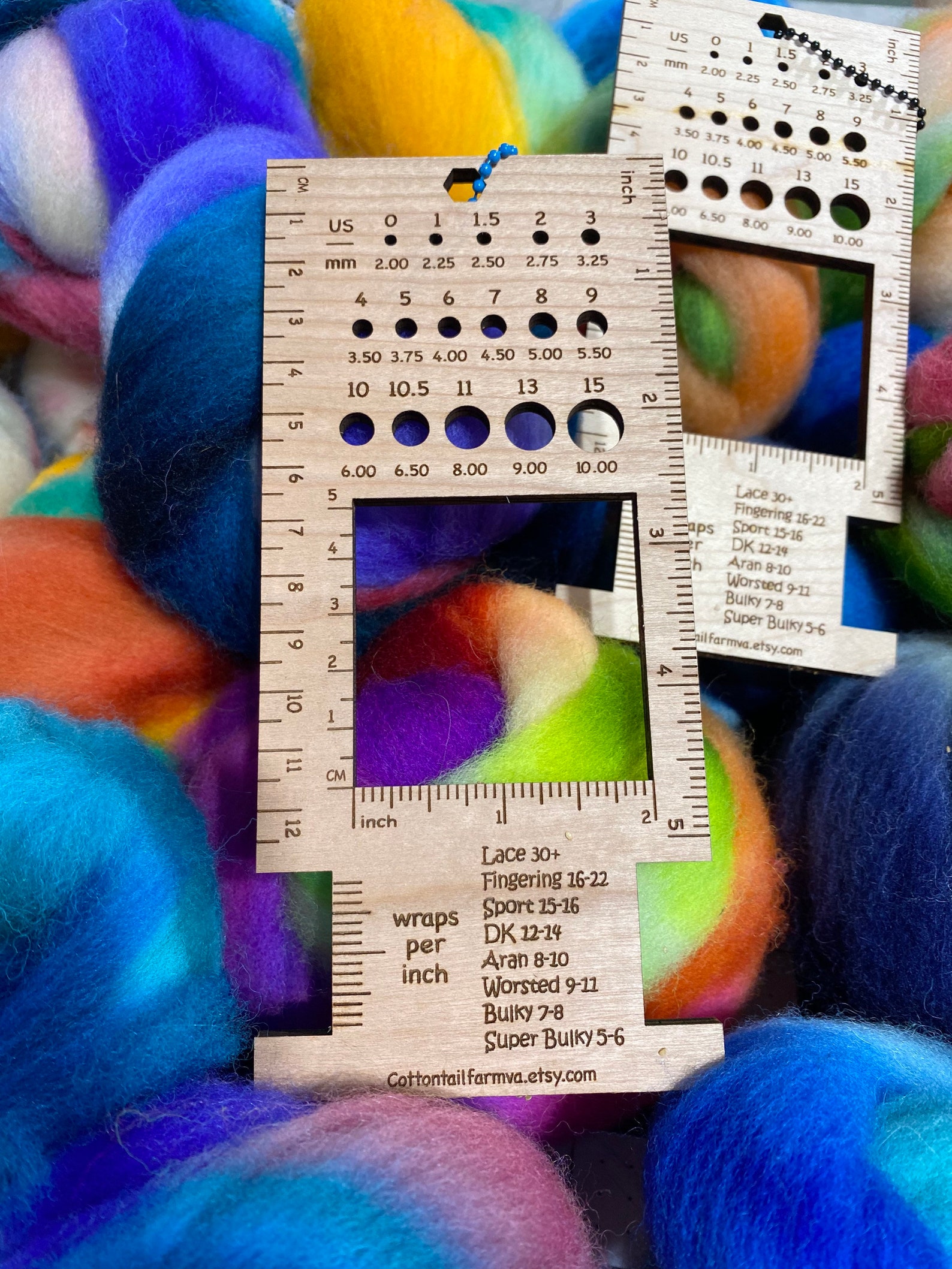 Knitting Tool Needle Gauge Swatch Gauge Knitting Ruler WPI Etsy