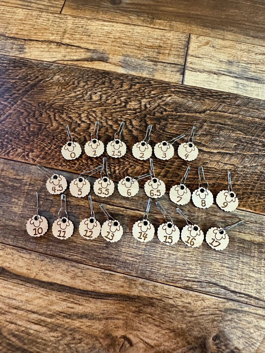 Crochet Hook or Knitting Needle Size Markers, Large Set , Sizes 017 Etsy