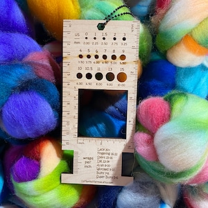 Knitting tool, Needle Gauge, Swatch Gauge, Knitting ruler, WPI gauge, Knitting Multitool, Yarn Gauge, knitting tool, Wool Gauge