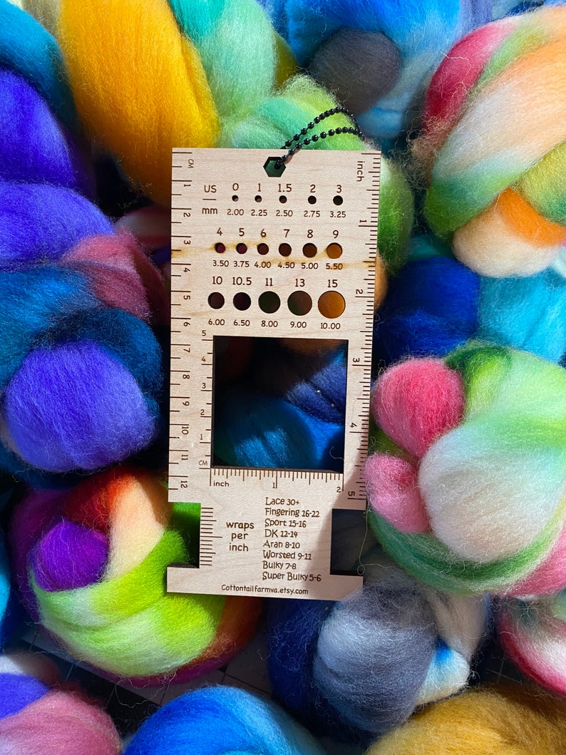 Knitting Tool Needle Gauge Swatch Gauge Knitting Ruler WPI Etsy