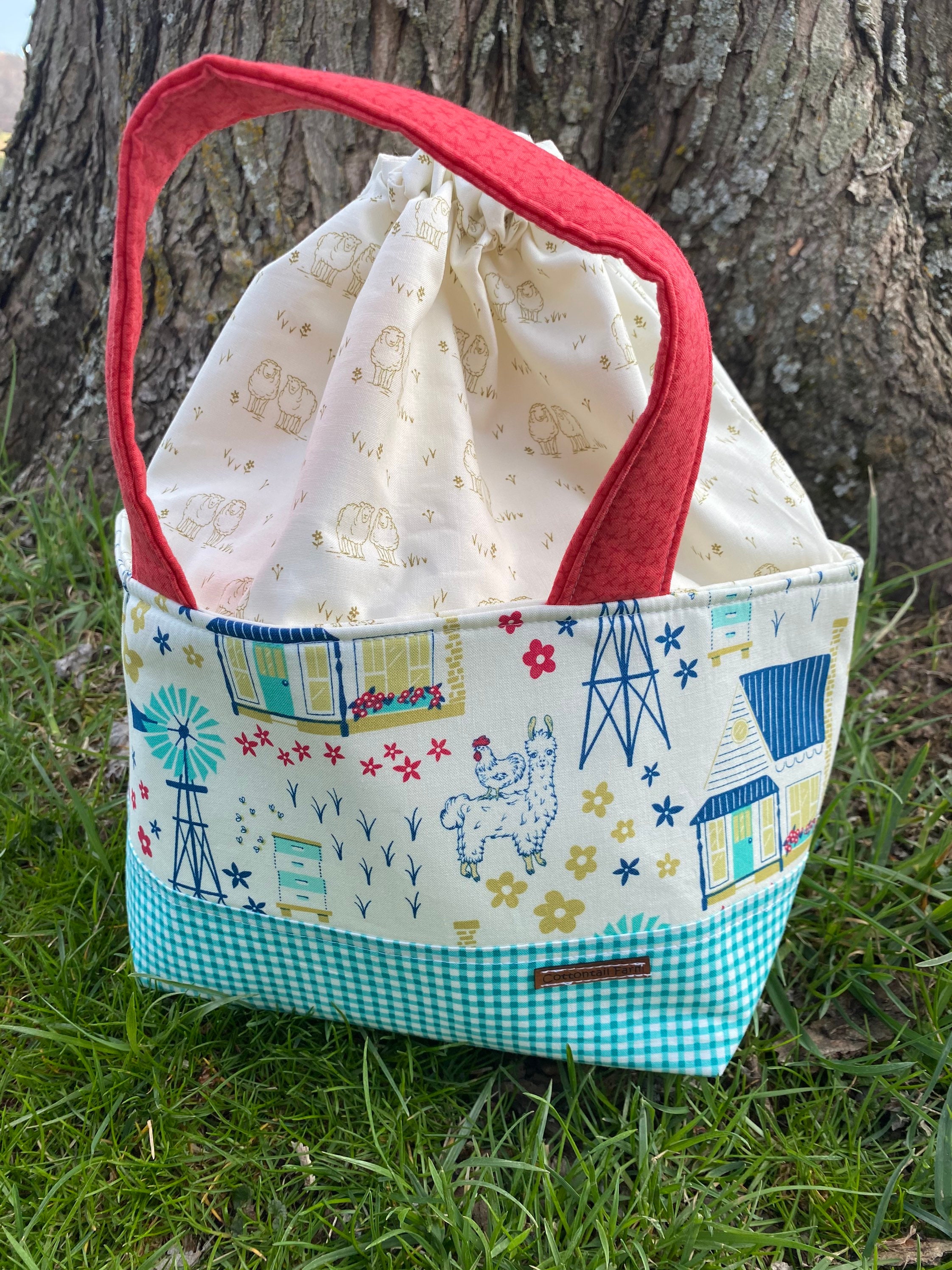 Knitting Bag Large Knitting Bag Large Craft Bag Tote Etsy