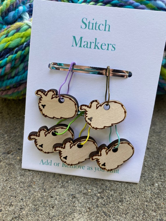 Beaded stitch marker Sock knitting gift Matryoshka doll stitch markers Cute stitch markers Slip stitch markers Mini marker for knitting