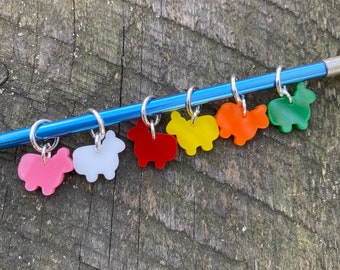 Stitch Markers, Knitting Marker, Stitch Marker for Knitting, Sheep stitch markers, winter stitch markers, acrylic markers