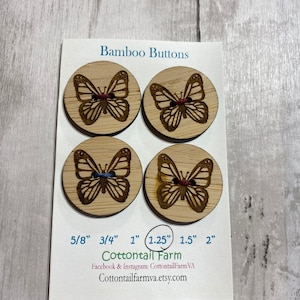 Bamboo Buttons, Sweater Buttons, Handmade Buttons, Buttons, Knitting Buttons