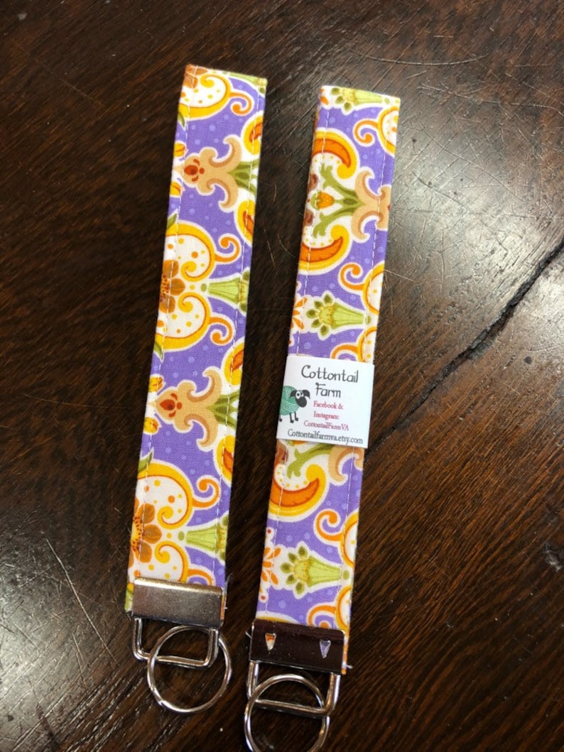 Ladybug Key fob Key Fob teacher gifts Fabric Key Ring Key Wristlet