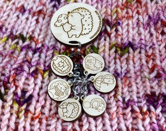 Hedgehog Stitch Markers, Knitting Marker, Stitch Marker for Knitting, Crochet markers