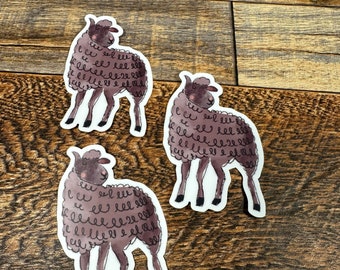 Sheep stickers, vinyl stickers, waterproof stickers