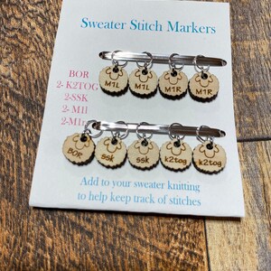 Stitch Marker Counters, Sweater Knitting Marker, Stitch Marker for Knitting, Sheep stitch markers, sweater knitting