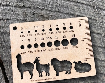Knitting needle gauge, Needle Gauge, knitting tool