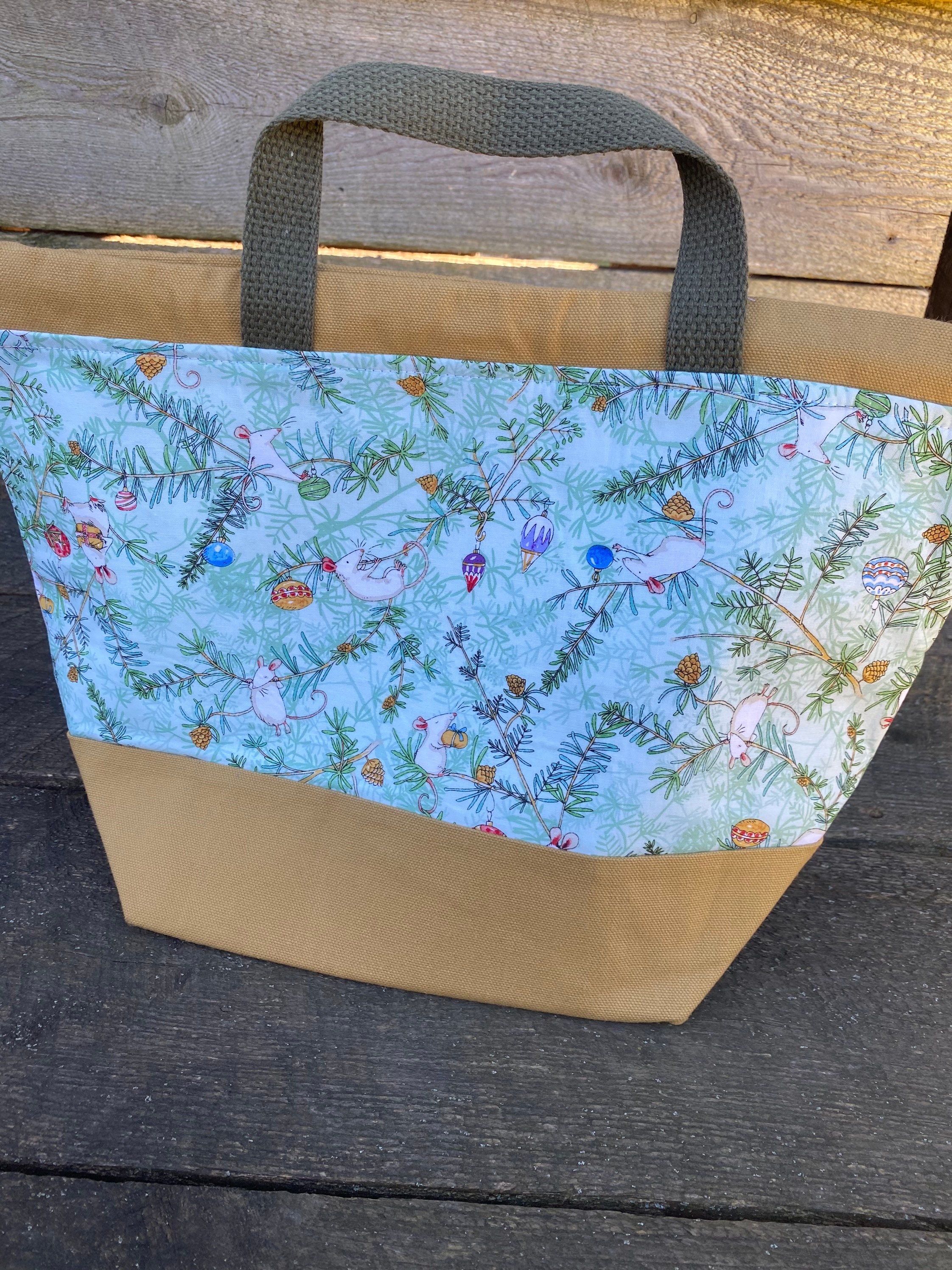 Tote de cordón grande bolso de proyecto de suéter bolsa de | Etsy