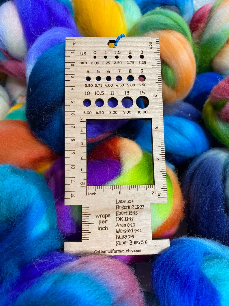 Knitting Tool Needle Gauge Swatch Gauge Knitting Ruler WPI Etsy