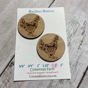 Bamboo Buttons, Sweater Buttons, Handmade Buttons, Buttons, Knitting Buttons