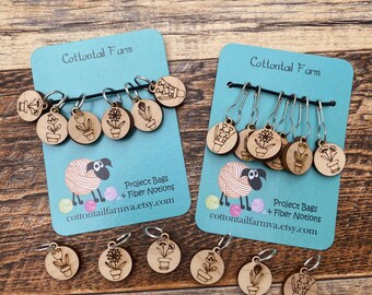 Flower Stitch Markers, Knitting Marker, Stitch Marker for Knitting, Crochet markers