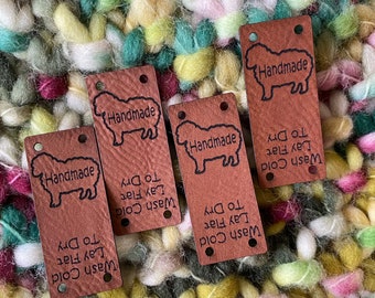 Handgemaakte Tags, houten handgemaakte Tags, hout breien Tags, breien Tags, gehaakte Tags, houten Tags