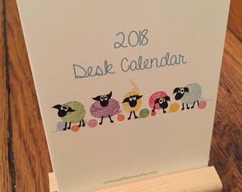 2018 Sheep Calendar, Desk Calendar