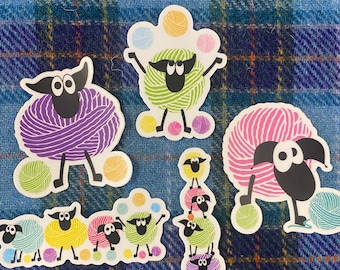 Sheep stickers, vinyl stickers, waterproof stickers