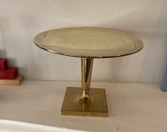 Brass pedestal bowl by Tommi Parzinger for Dorlyn-Silversmiths