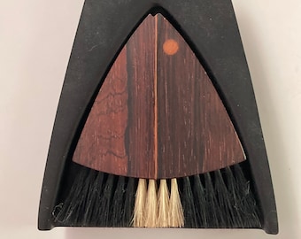 Rosewood crumb brush and pan designed by Laurids Lonborg, Denmark