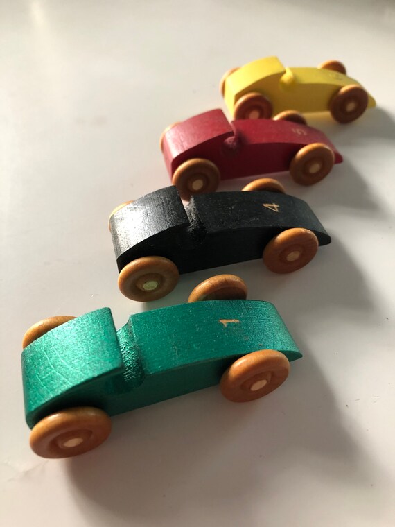wooden toy race car