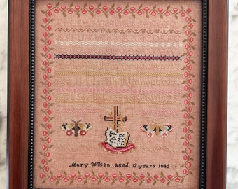 Mary Wilson 1845 A Reproduction Antique Sampler Pattern