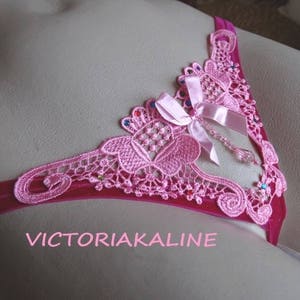 String sexy couture-modèle Rosaly création unique Victoriakaline T. 38-40 image 2