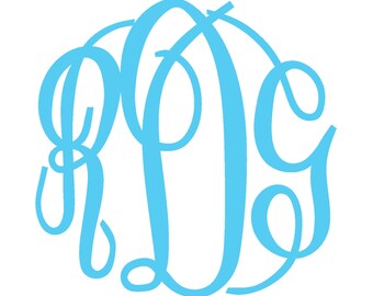 Master Circle Script Monogram Alphabet font SVG DXF Cut Files Instant Download