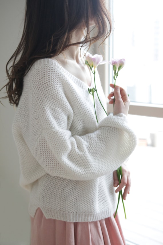 pearl shoulder sweater